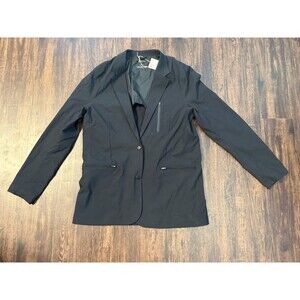 Paskho Blazer Men's Large Individualist Suit Jacket Tech Coat Minimalist Black